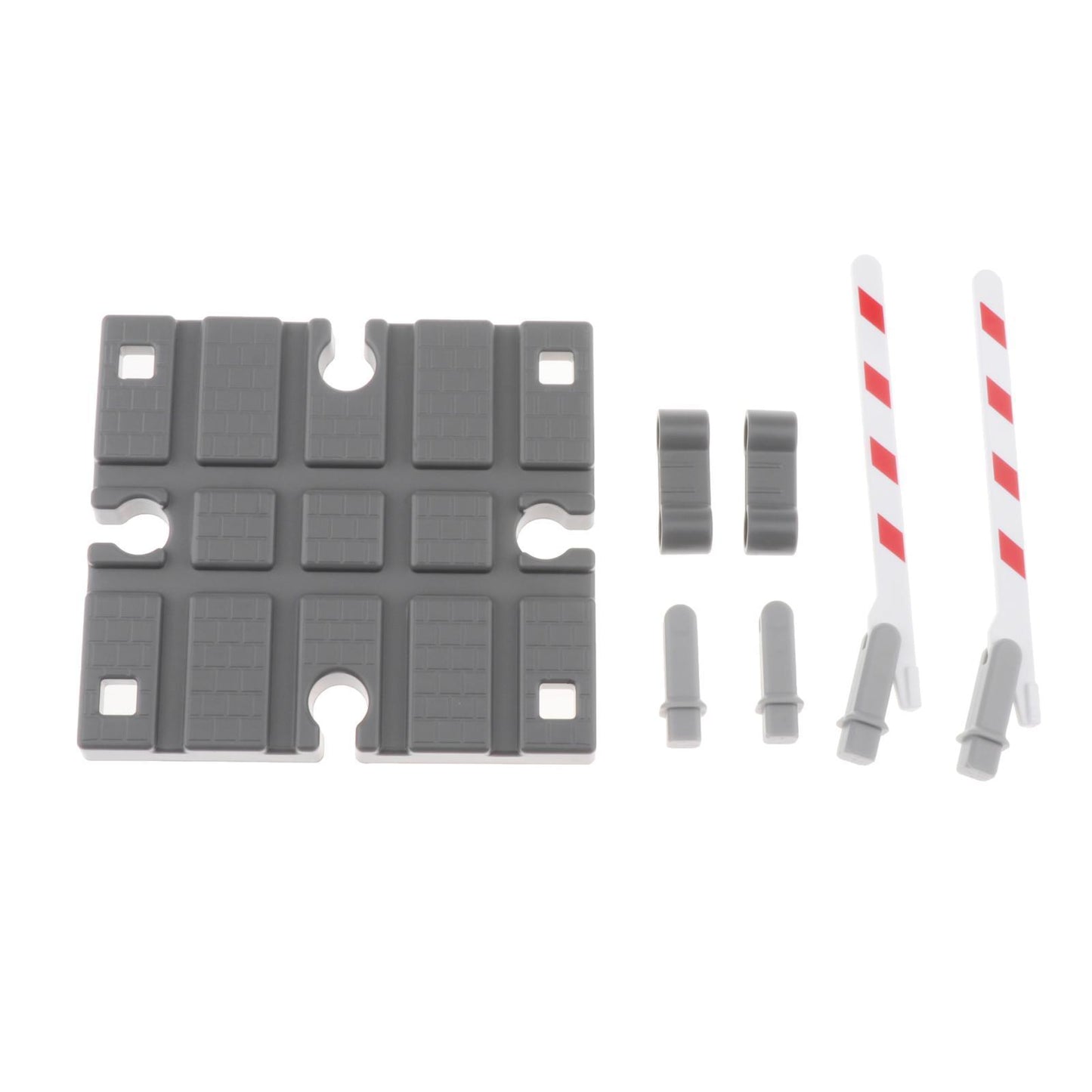 Magic Bahn Kreuzung mit Schranken Holzeisenbahn Zubehör Nahaufnahme