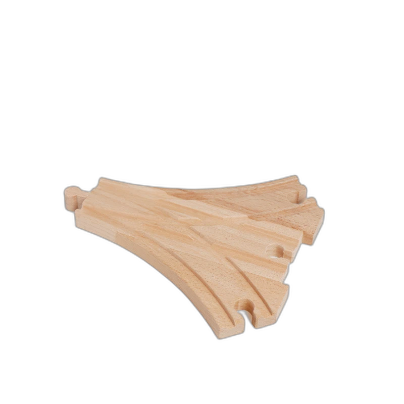 Dreifachweiche Einweg für Holzeisenbahn aus Buchenholz für Holzeisenbahnen – Magic Bahn