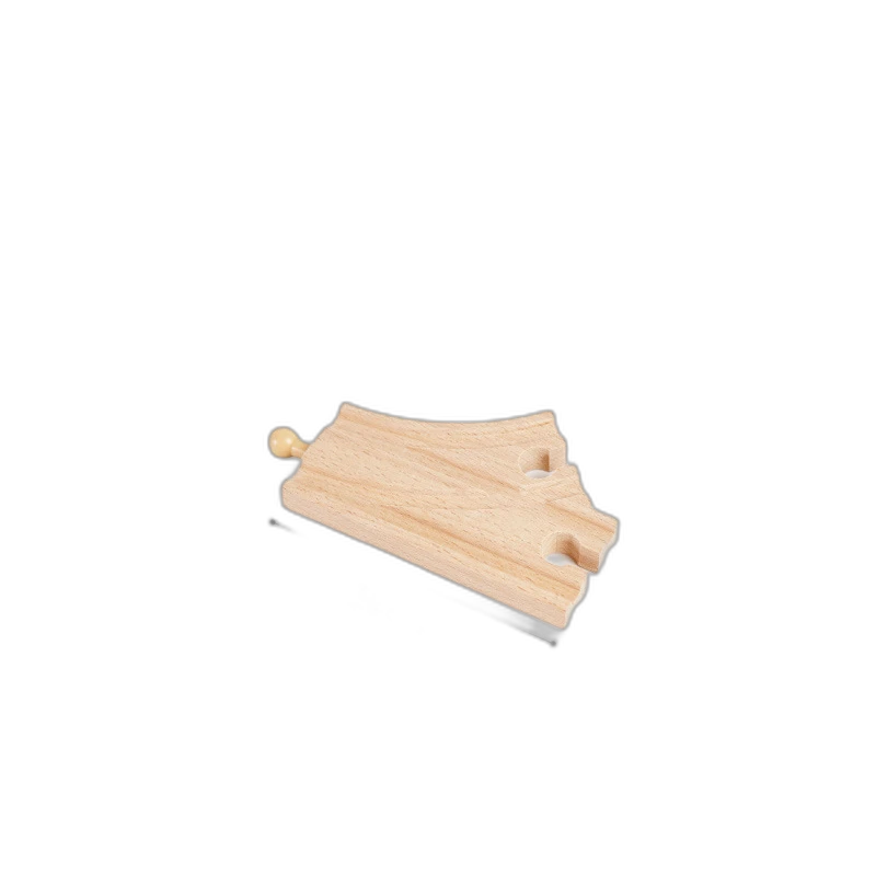 Holz Mini-Weiche – 1 Zapfen auf 2 Buchsen aus Buchenholz für Holzeisenbahnen – Magic Bahn
