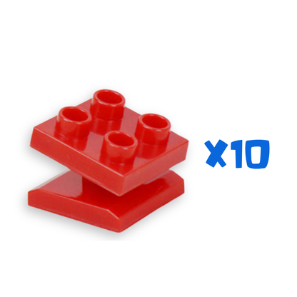 Duplo-zu-Brio Adapter in Rot – 10 Verbindungsstücke für Holzeisenbahn