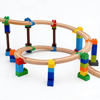 DUPLO Rampen Adapter für Holzeisenbahn 10er Set – Brücken & Viadukt bauen