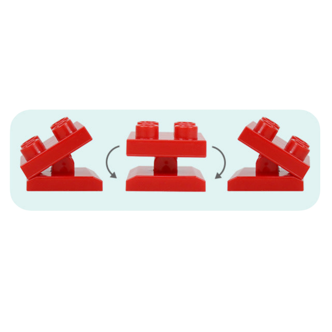 Duplo-zu-Brio Adapter – erhöhte Strecke mit Duplo-Steinen und Holzeisenbahn