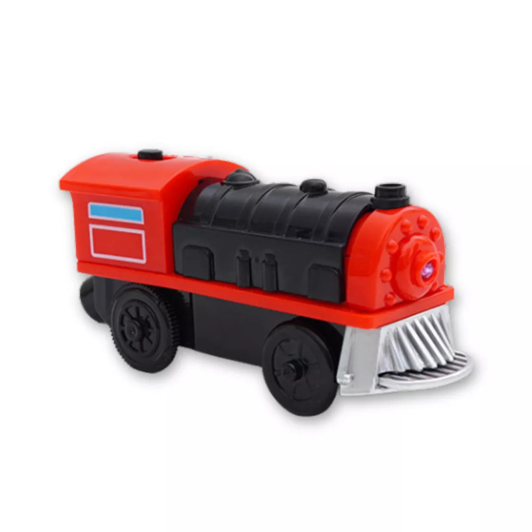 Magic Bahn Retro Elektrische Dampflok mit Berührungssensor für Holzeisenbahn