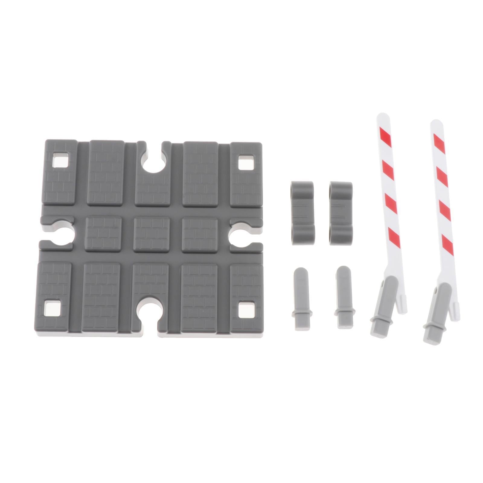 Magic Bahn Kreuzung mit Schranken Holzeisenbahn Zubehör Nahaufnahme