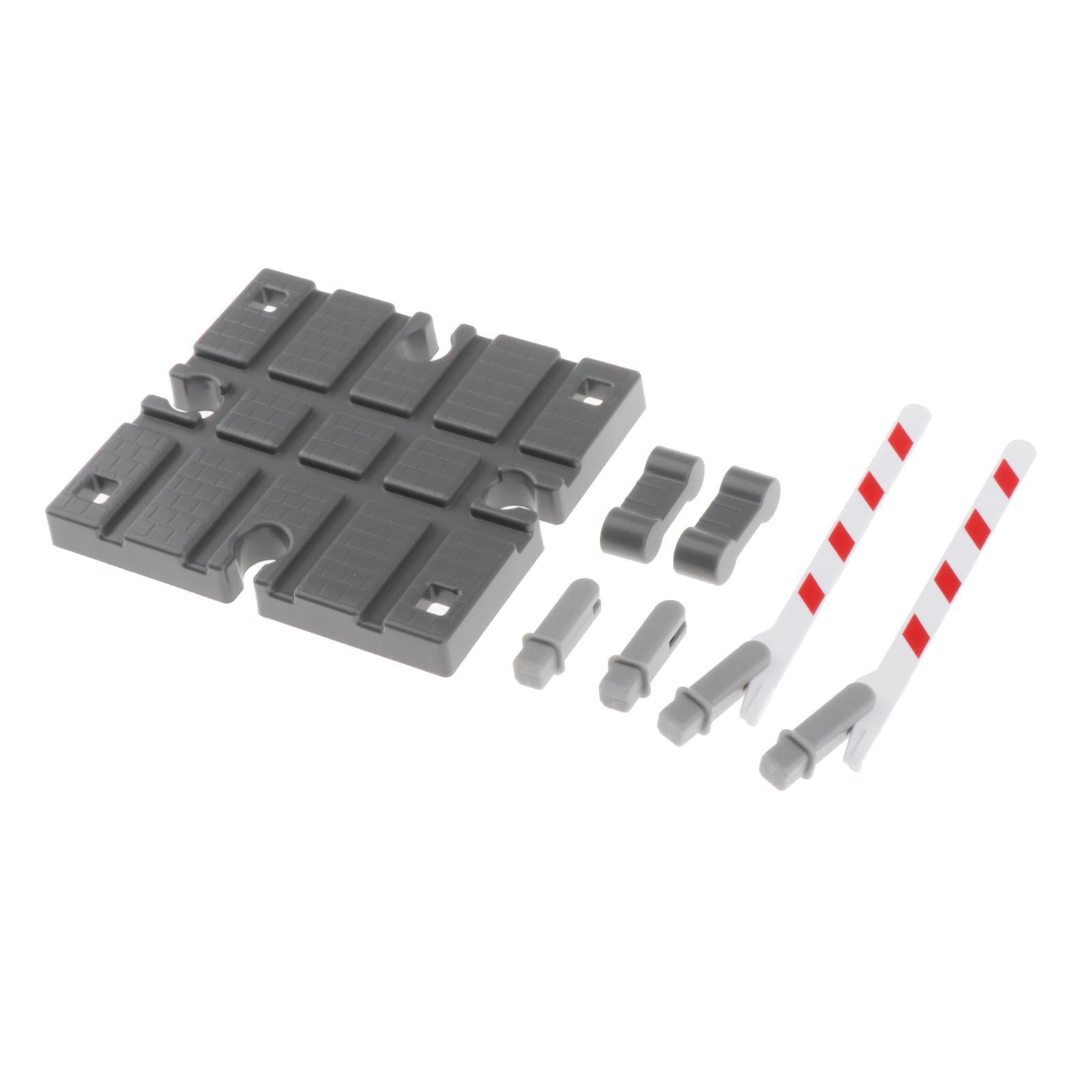 Magic Bahn Bahnübergang Kreuzung Holzeisenbahn Zubehör Draufsicht