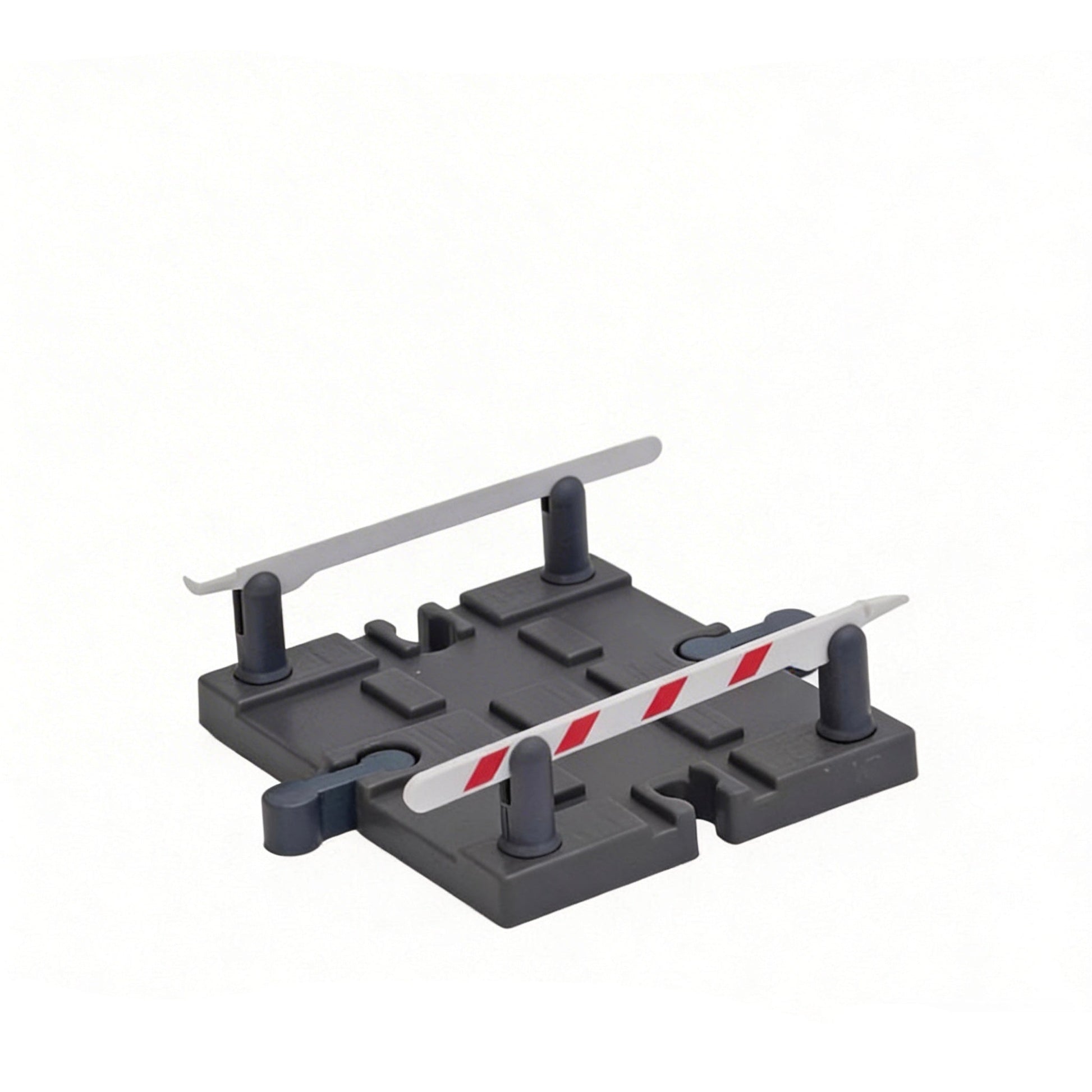 Magic Bahn Kreuzung mit Doppel-Schranken Holzeisenbahn Bahnübergang