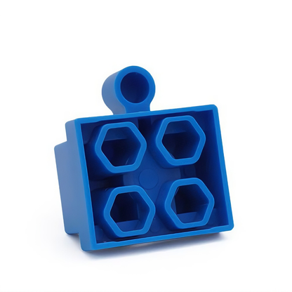 Gerader DUPLO Adapter für Holzeisenbahn – 12er Set (6 Farben)