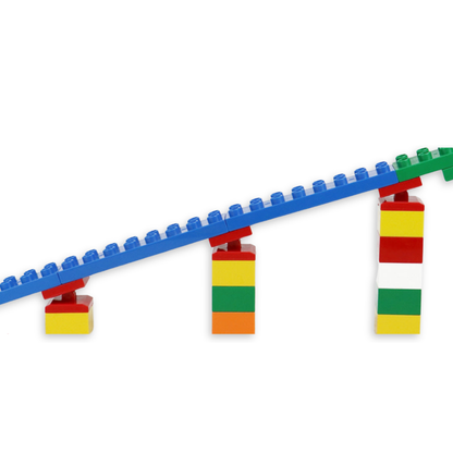 Verstellbarer DUPLO Adapter für Holzeisenbahn Steigung, ideal für Rampenbau und flexible Streckenführung