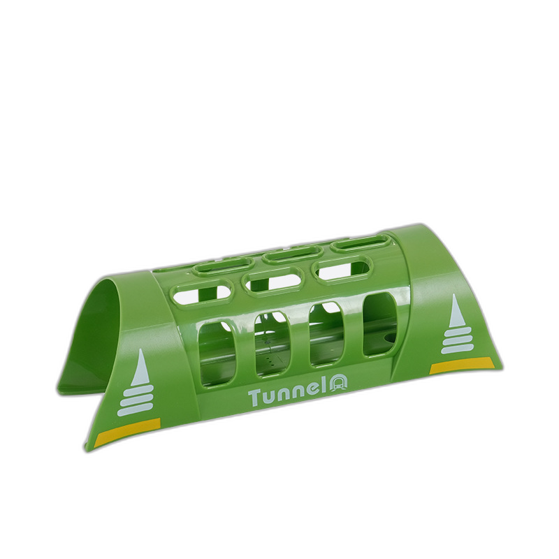 Leuchtender Soundtunnel Dunkelgrün für Holzeisenbahn