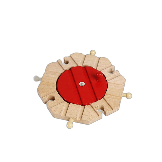 Drehscheibe aus Buchenholz für Holzeisenbahn aus Buchenholz für Holzeisenbahnen – Magic Bahn