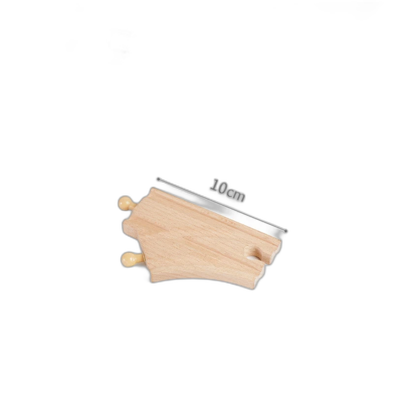 Holz-Mini-Weiche – 2x Zapfen auf 1x Buchse aus Buchenholz für Holzeisenbahnen – Magic Bahn