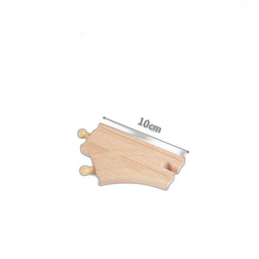Holz-Mini-Weiche – 2x Zapfen auf 1x Buchse aus Buchenholz für Holzeisenbahnen – Magic Bahn