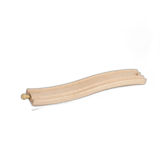 S-Kurve zweiteilig für Holzeisenbahn aus Buchenholz für Holzeisenbahnen – Magic Bahn