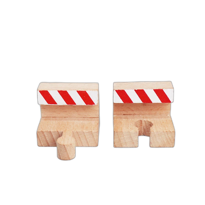Holzeisenbahn Prellbock 2er Set aus Holz aus Buchenholz für Holzeisenbahnen – Magic Bahn