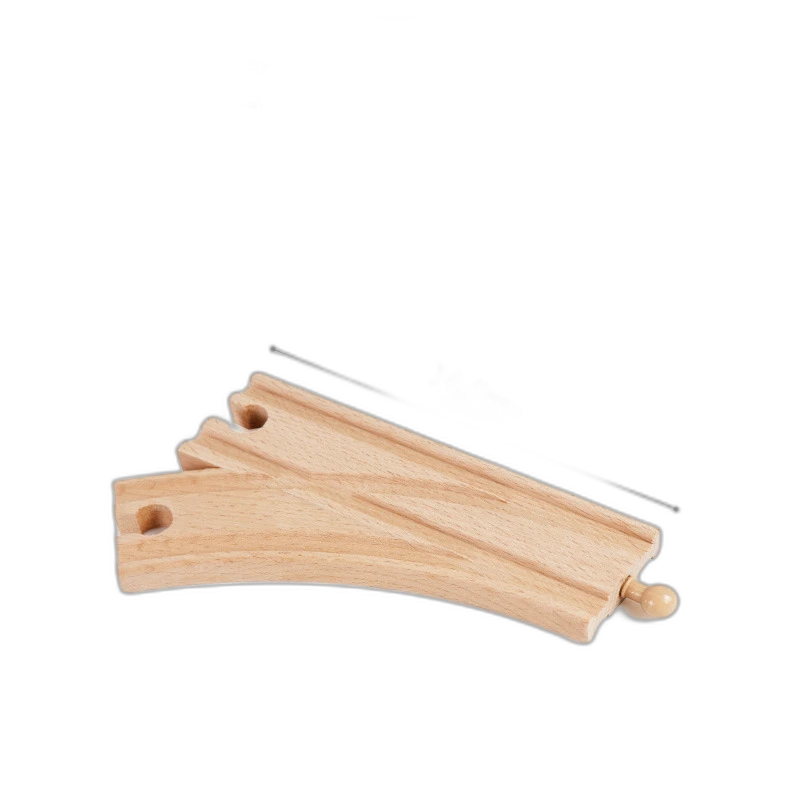 Große Weiche Einweg für Holzeisenbahn aus Buchenholz für Holzeisenbahnen – Magic Bahn