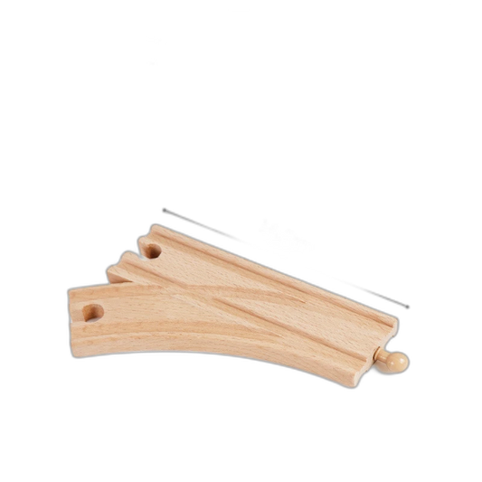 Große Weiche Einweg für Holzeisenbahn aus Buchenholz für Holzeisenbahnen – Magic Bahn