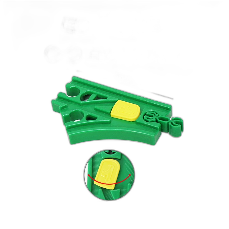 Mini-Weiche A – 2x Buchse auf 1x Zapfen aus Kunststoff für Holzeisenbahnen – Magic Bahn