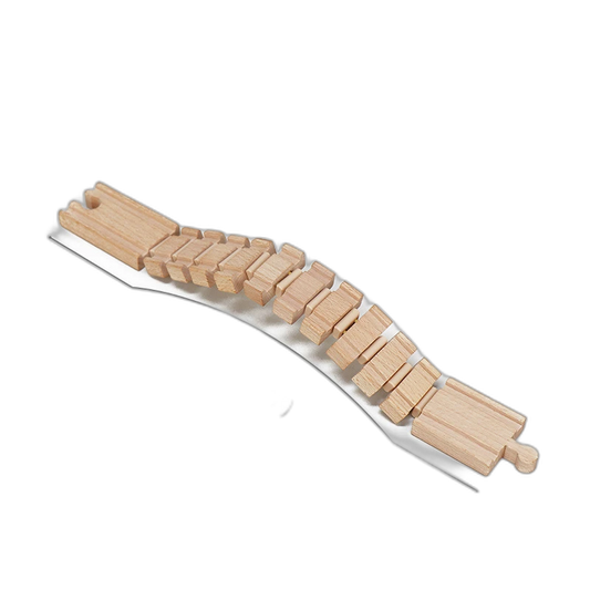 Flexible Schiene 33 cm für Holzeisenbahn aus Buchenholz für Holzeisenbahnen – Magic Bahn