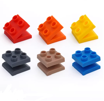 Verstellbarer DUPLO Adapter für Steigungen – 10er Set Holzeisenbahn Rampe bauen